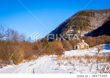 Abandoned orthodox temple. Abandoned orthodox temple. 36673468