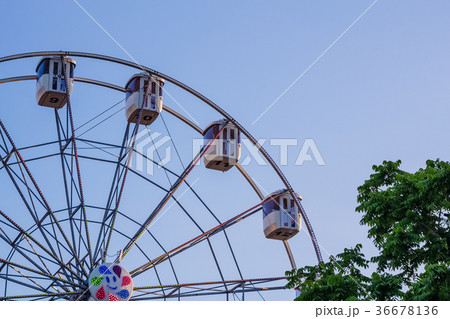Ferris wheel in the park against the sky Ferris wheel in the park against the sky 36678136