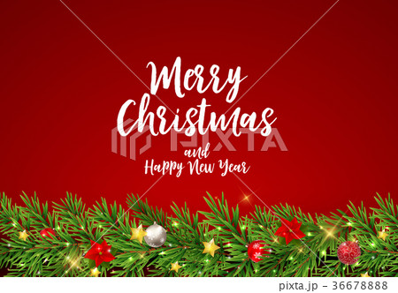 Merry Christmas and New Year Background. Vector 36678888