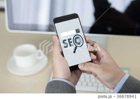 Local SEO Concept Business team hands at work Local SEO Concept Business team hands at work 36678941