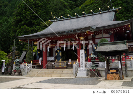 神奈川県　大山阿夫利神社　拝殿 36679611