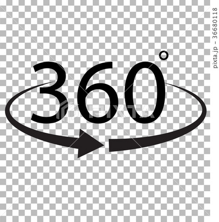 360 Degree icon on transparent background. 360 Degree icon on transparent background. 36680118