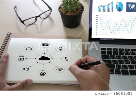 Cloud Computing diagram Network Data Storage  36681005