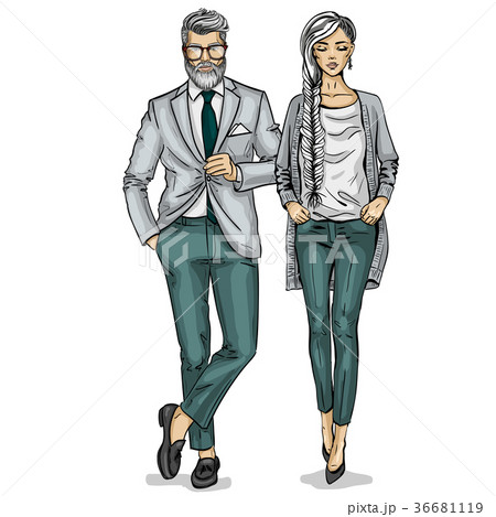 Vector woman and man 36681119