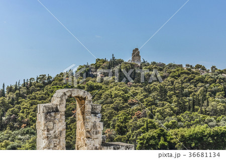 monument to filopappos and theater Odeon monument to filopappos and theater Odeon 36681134
