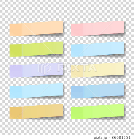 Post Note Sticker Vector Color Sticky Notesのイラスト素材