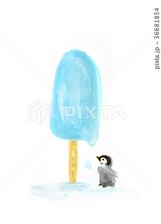 拡大してみてください。「アタリ」です。　　ペンギンと「あたり」付きアイス 36681854