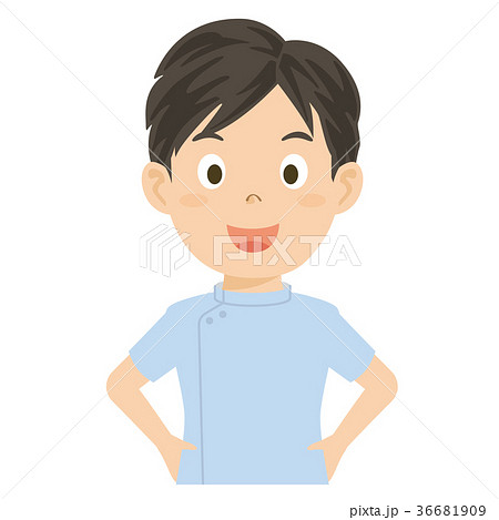 介護士　介護福祉士　男性　イラスト 36681909