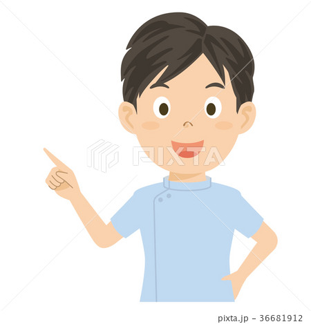 介護士　介護福祉士　男性　イラスト 36681912