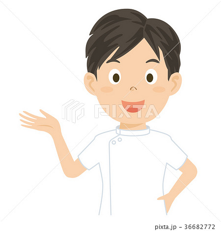 介護士　介護福祉士　男性　イラスト 36682772