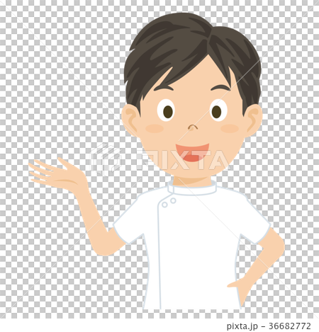 介護士　介護福祉士　男性　イラスト 36682772