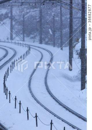 雪の線路 36682877