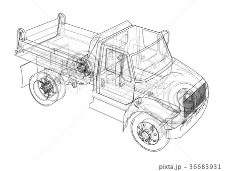 Dump truck. Vector Dump truck. Vector 36683931