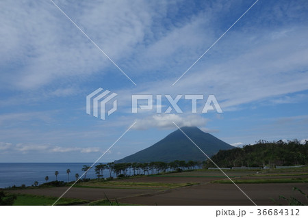 開聞岳　池田湖　かいもんだけ　旅行　指宿　南九州　雲 36684312