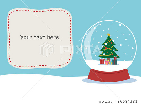 Snow globe with a Christmas tree inside. 36684381