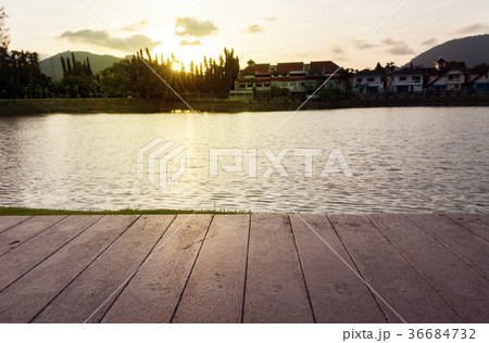 wooden planks from the old wood table 36684732