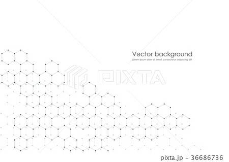 Abstract hexagonal background. Medical, scientific 36686736