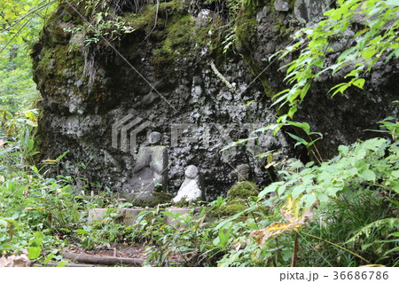 戸隠神社参道の地蔵 戸隠神社参道の地蔵 36686786
