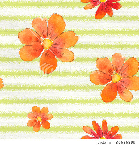 Watercolor seamless pattern with flowers Watercolor seamless pattern with flowers 36686899