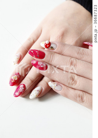 ネイルアート冬結晶 36687323