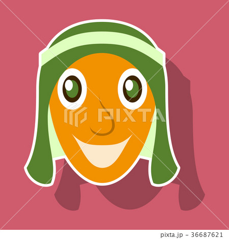 realistic paper sticker on theme Arabic business realistic paper sticker on theme Arabic business 36687621