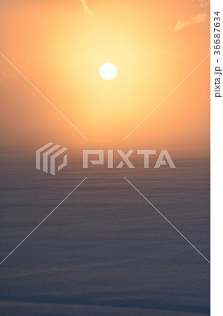 冬の夕日 冬の夕日 36687634