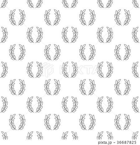 Laurel wreath pattern seamless 36687825