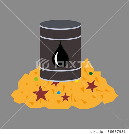 flat icon on theme Arabic business oil and gold 36687981