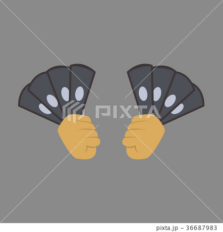 flat icon on theme Arabic business money in hands 36687983