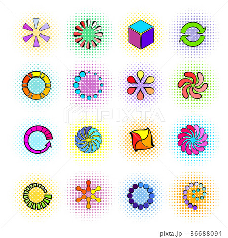 Loading icons in comics style Loading icons in comics style 36688094