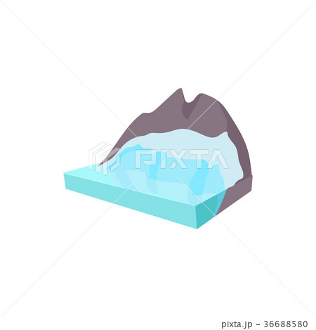 Iguassu Falls icon, cartoon style 36688580