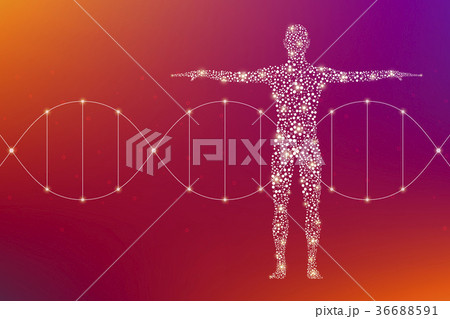 Abstract human body with molecules DNA. Medicine 36688591