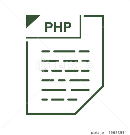 PHP file icon, cartoon style 36688954