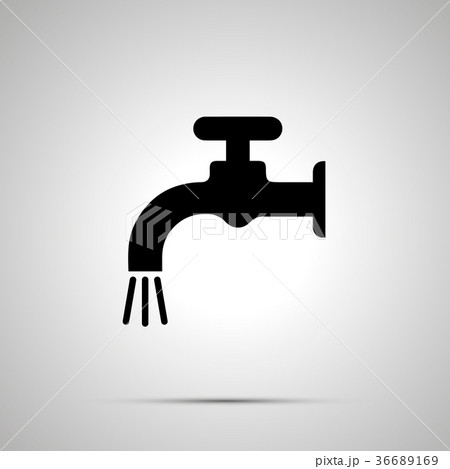 Water crane silhouette, simple black icon Water crane silhouette, simple black icon 36689169