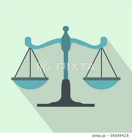 Scales of justice icon, flat style Scales of justice icon, flat style 36689428