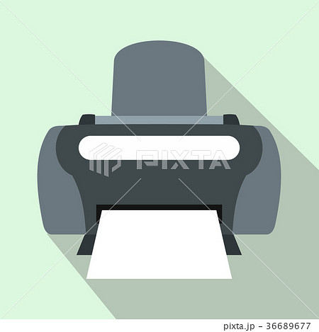 Photo printer icon, flat style 36689677