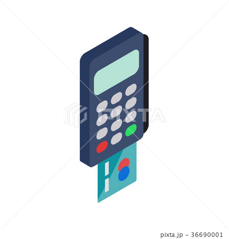 POS terminal icon, isometric 3d style 36690001