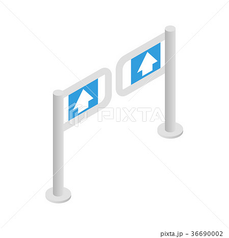 Entrance gate icon, isometric 3d style  36690002