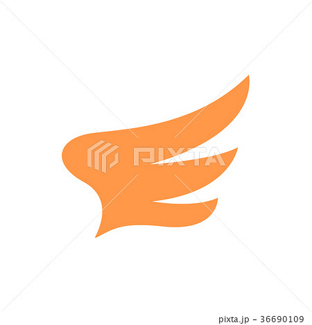 Yellow wing icon, simple style 36690109