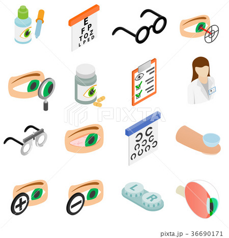 Vision correction icons set Vision correction icons set 36690171