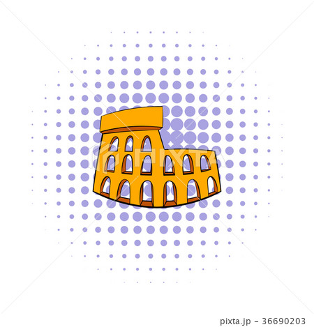 Roman Colosseum icon, comics style 36690203
