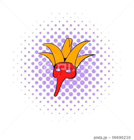 Carnival mask icon, comics style 36690210