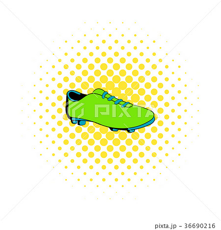 Football boot icon, comics style 36690216