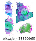 Set of abstract watercolor hand paint splashes. 36690965