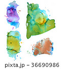 Set of abstract watercolor hand paint splashes.  36690986