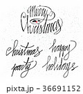 Set of greetings hand-lettering cards  36691152