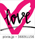 Love. Stylish brush lettering. Hand drawn design 36691156