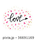 Love hand drawn illustration with hand-lettering. 36691169