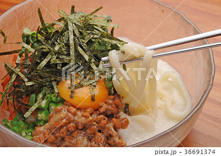 納豆とろろうどん 納豆とろろうどん 36691374