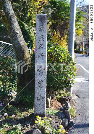 「濃飛 名所 金華山」の石碑(岐阜県岐阜市) 「濃飛 名所 金華山」の石碑(岐阜県岐阜市) 36691803